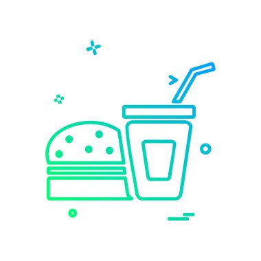 Gıda simgesi tasarım vektörü