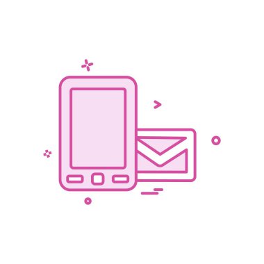 Mobil simge tasarım vektörü