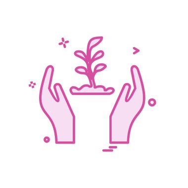 El simgesi tasarım, renkli vektör çizim