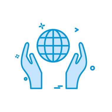 El simgesi tasarım, renkli vektör çizim