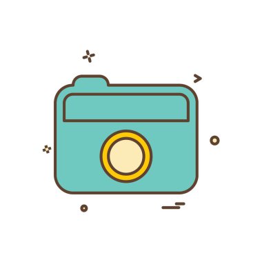 Kamera simgesi tasarım vektörü