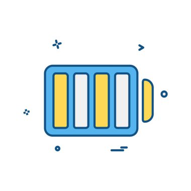 Batarya simgesi tasarım vektörü