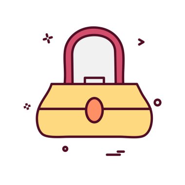 Bayanlar çanta ikon tasarım vektörü