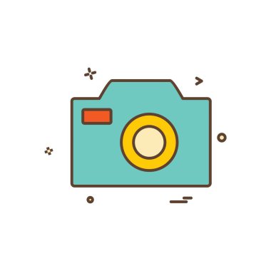 Kamera simgesi tasarım vektörü