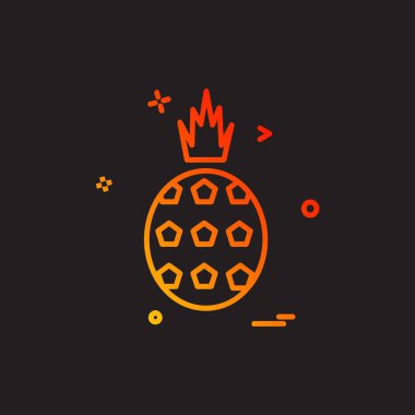 Ananas simgesi tasarım vektörü