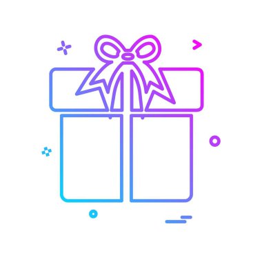 Giftbox simge tasarlamak vektör