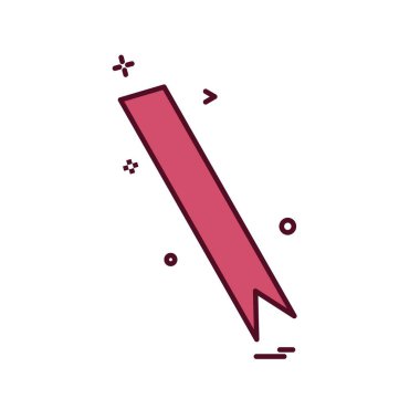 Şerit simge tasarlamak vektör