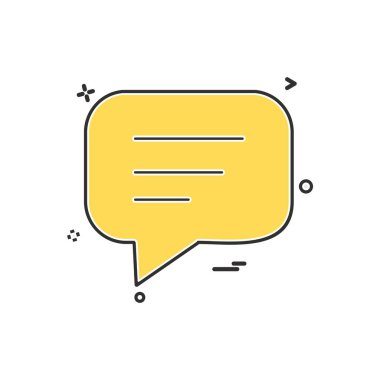 İleti simge tasarlamak vektör