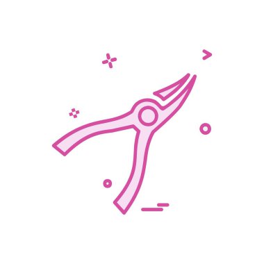 Çalışma araçlar simgesi tasarım, renkli vektör çizim 