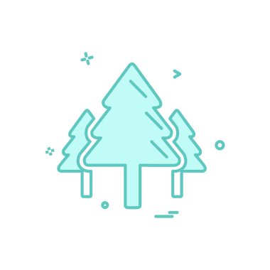 Ağaç simgesi tasarım vektörü