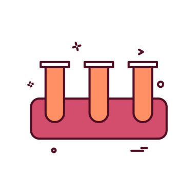 Tüp simgesi tasarım, renkli vektör çizim