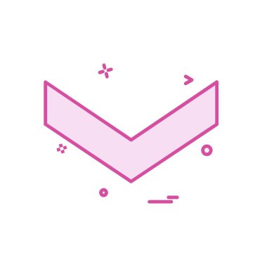 Aşağı ok simgesi tasarım vektörü