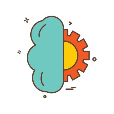 İş simgesi tasarım, renkli vektör çizim