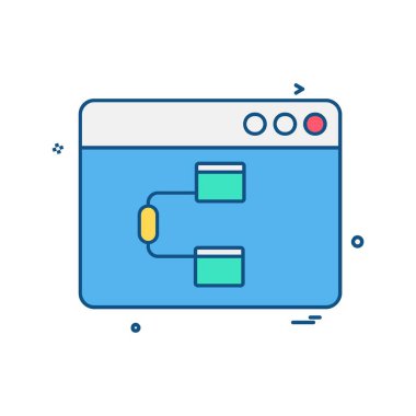 Web yerleşim simgesi tasarım vektörü