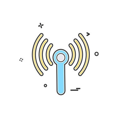 Wifi simge tasarım vektörü