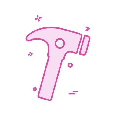 Donanım aracı simgesi tasarım, renkli vektör çizim 