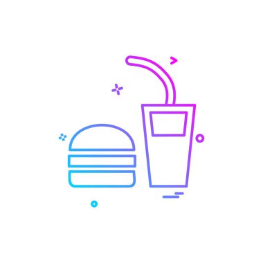 Gıda simgesi tasarım vektörü