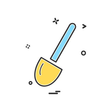 Çalışma araçlar simgesi tasarım, renkli vektör çizim 