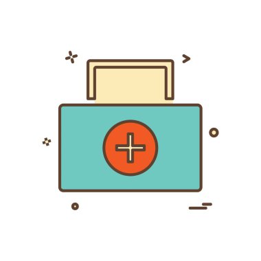 İlk yardım kutusu simge tasarlamak vektör