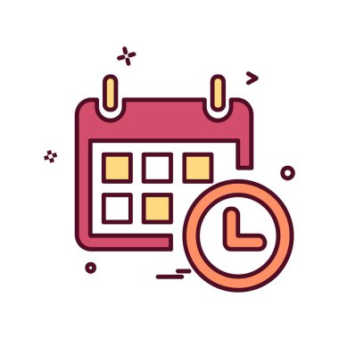 Takvim simge tasarlamak vektör 