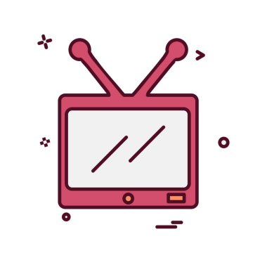 TV simgesi tasarım vektörü