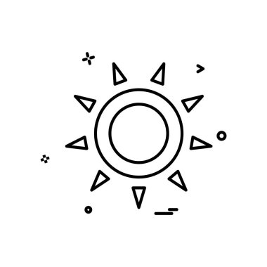 Güneş simgesi tasarım vektörü