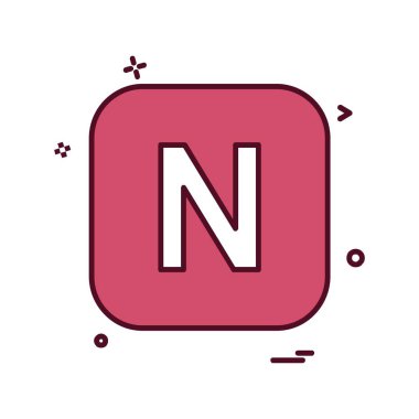 İngilizce alfabe simge tasarlamak vektör 