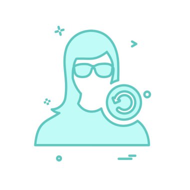 Kadın avatar simge tasarlamak vektör