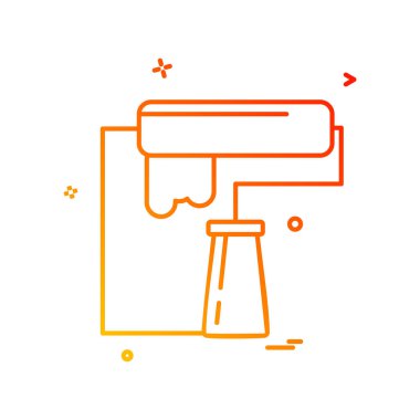  boya silindiri simge vektör tasarımı