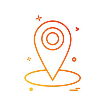 Gezinti simgesi tasarım, renkli vektör çizim