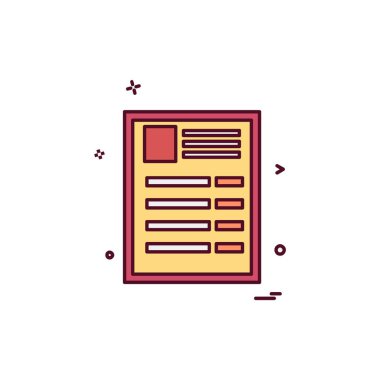 Belge simgesi tasarım vektörü