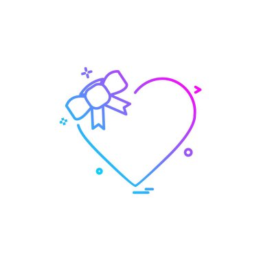 Kalp simgesi tasarım, Sevgililer günü için vektör çizim