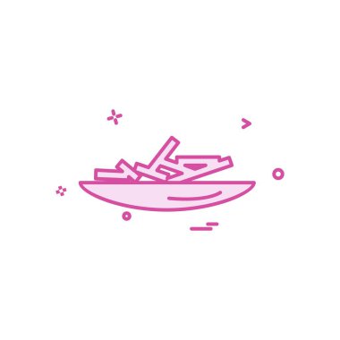 Gıda simgesi tasarım vektörü