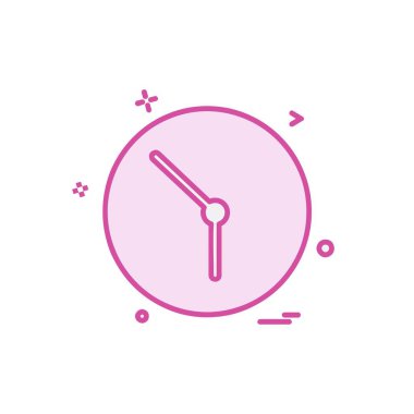 Saat simgesi tasarım vektörü