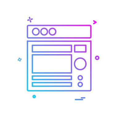 Web düzen simge tasarlamak vektör