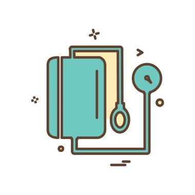 Tıbbi simge tasarım, renkli vektör çizim