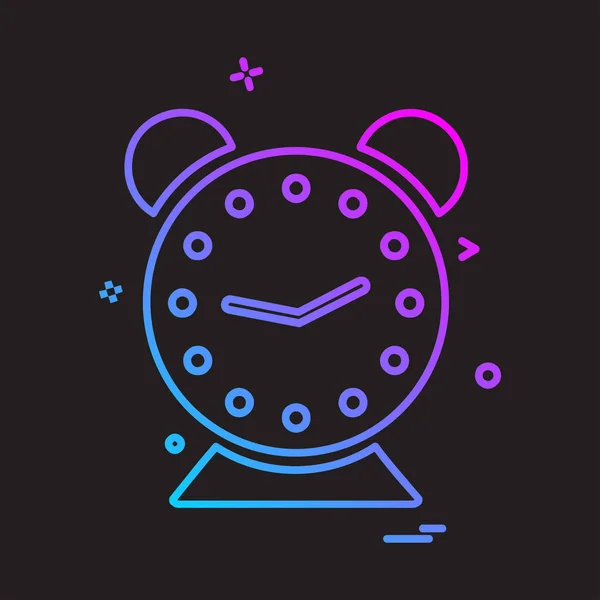 Reloj Icono Plano Vector Ilustración — Vector de stock