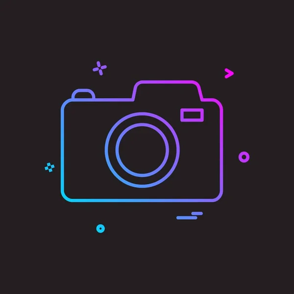 Camera Icon Design Vector — Stock Vector