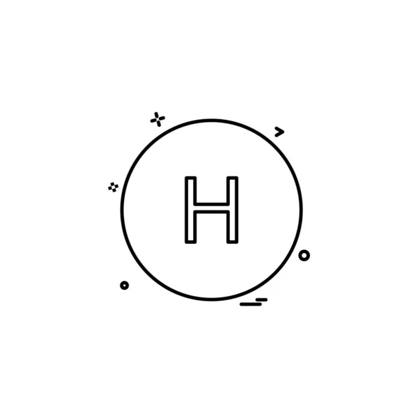 保健医院字母表 H符号 H图标向量设计 — 图库矢量图片