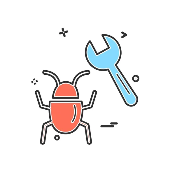 Bugs Icono Diseño Vector — Vector de stock