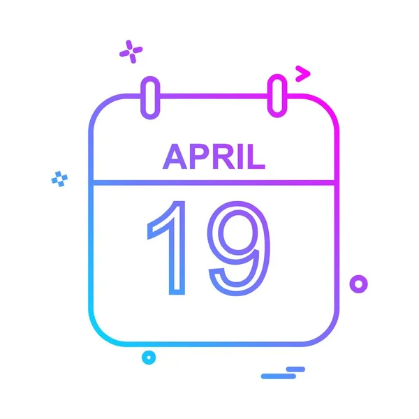 Calender Icon Design Vector — Stock Vector