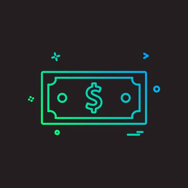ドルお金通貨のアイコン ベクトル デザイン — ストックベクタ