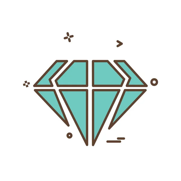 Icono Diamante Diseño Vector — Archivo Imágenes Vectoriales