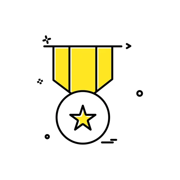 Іконка Медалі Нагороди Векторний Дизайн — стоковий вектор