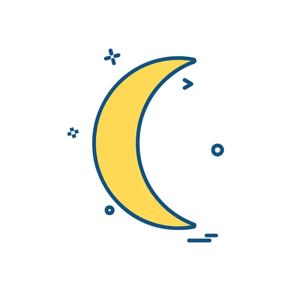 Vettore Crescent Icon Design — Vettoriale Stock