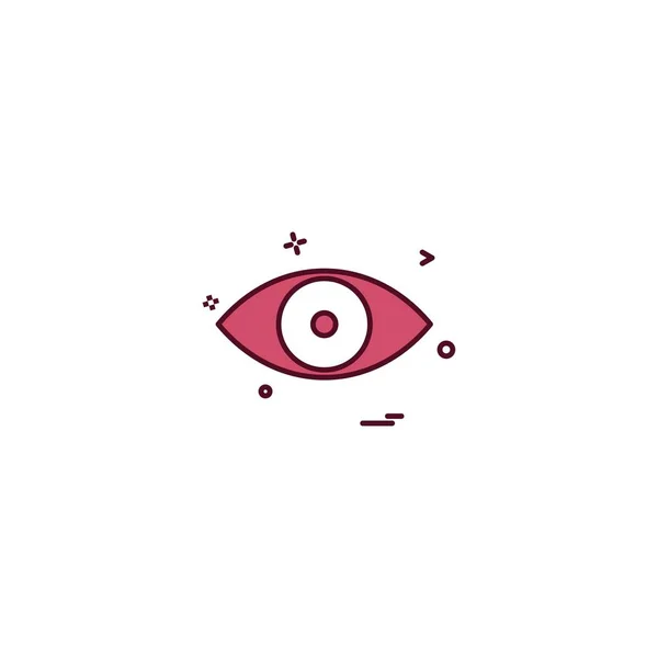 Ojo Icono Diseño Vector — Vector de stock