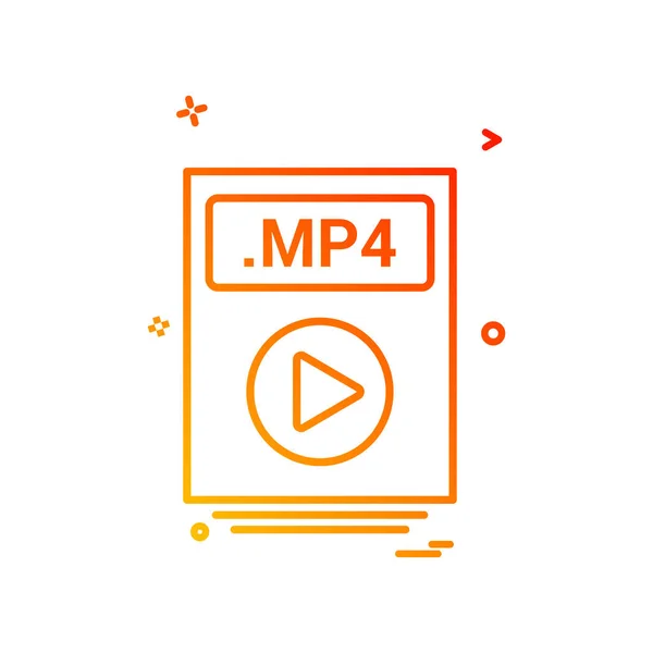 File Files Mp4 Icon Verector Design — стоковый вектор