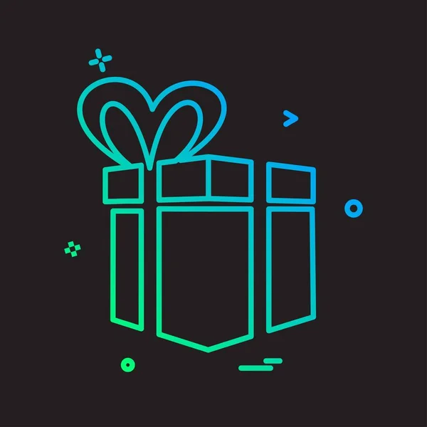 Giftbox Icon Design Vector Illustration — Stock Vector