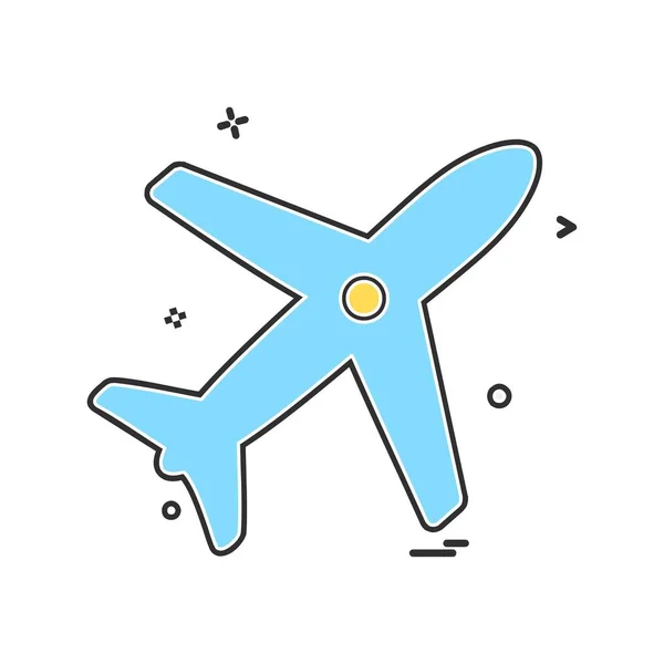 Aeroplane Icon Design Vector — 스톡 벡터