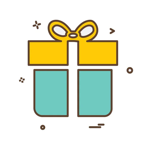 Geschenkbox Symbol Design Vektor Illustration — Stockvektor